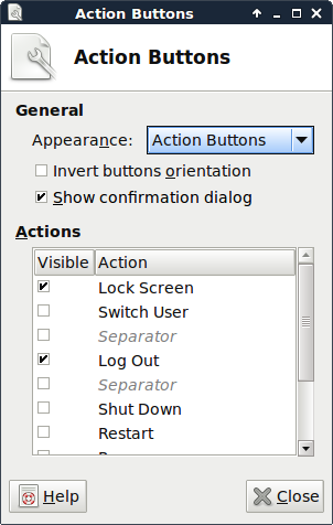 XFCE Action Button