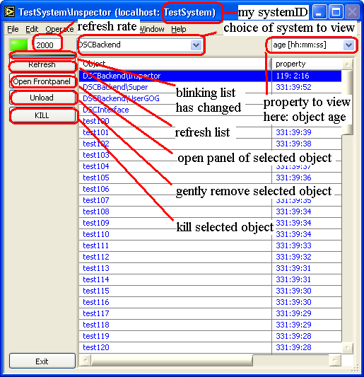 view of object inspector